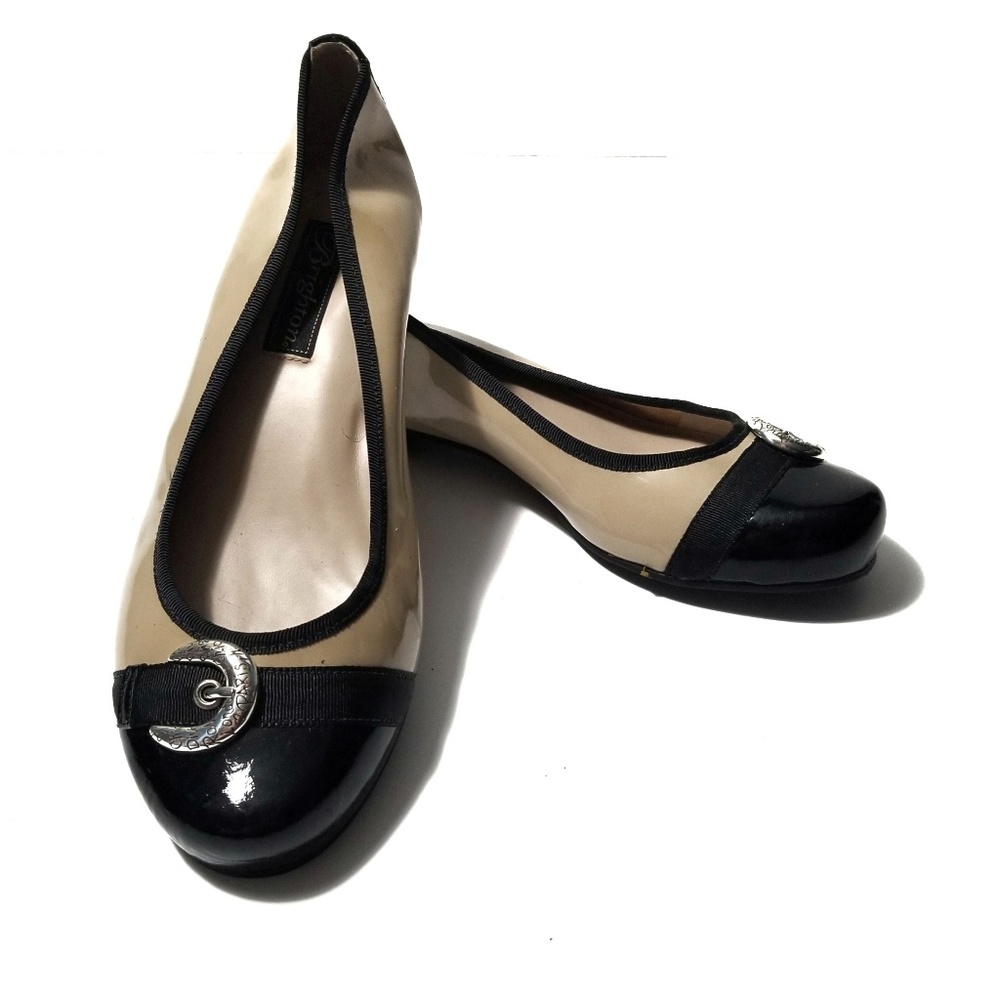 Brighton Tan and Black Baby Spectator Flat / 7